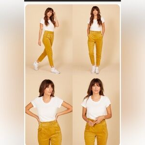 Honey Punch Mustard Cord Sadie Pants M